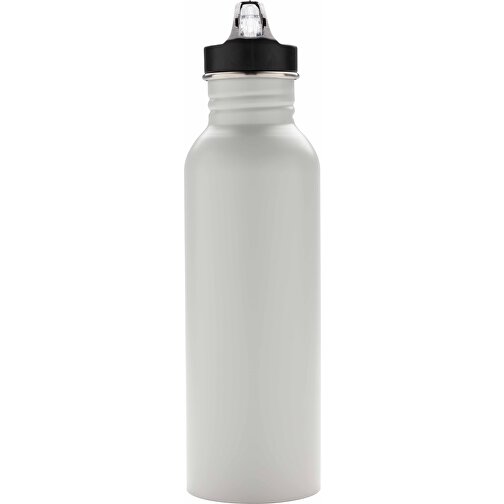 Deluxe Sportflasche Aus Edelstahl, Off White , off white, Edelstahl, 26,00cm (Höhe), Bild 2