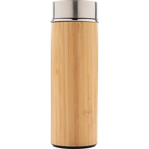 Auslaufsichere Bambus-Vakuumflasche, Braun , braun, Bambus, 19,80cm (Höhe), Bild 2