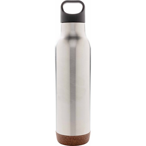 Auslaufsichere Vakuum-Flasche Mit Kork, Silber , silber, Edelstahl, 29,00cm (Höhe), Bild 2
