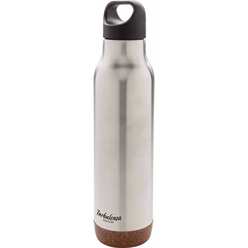 Auslaufsichere Vakuum-Flasche Mit Kork, Silber , silber, Edelstahl, 29,00cm (Höhe), Bild 6