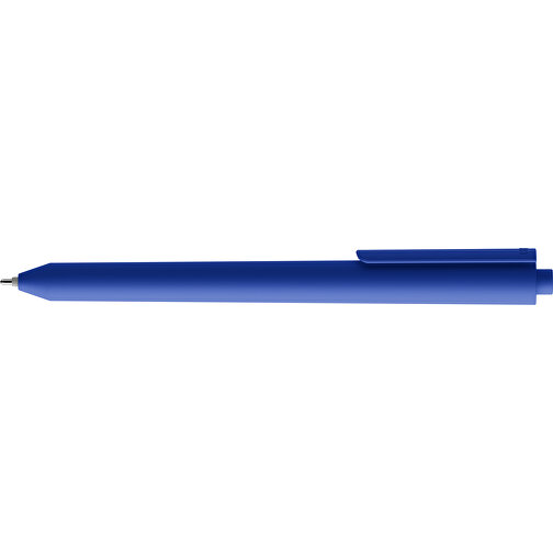 Pigra P03 Soft Touch Push Kugelschreiber , dunkelblau, ABS-Kunststoff, 14,00cm x 1,30cm (Länge x Breite), Bild 5