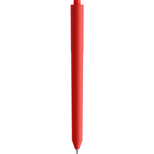 Pigra P03 Soft Touch Push Kugelschreiber , rot, ABS-Kunststoff, 14,00cm x 1,30cm (Länge x Breite), Bild 2