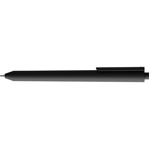 Pigra P03 Soft Touch Push Kugelschreiber , schwarz, ABS-Kunststoff, 14,00cm x 1,30cm (Länge x Breite), Bild 5