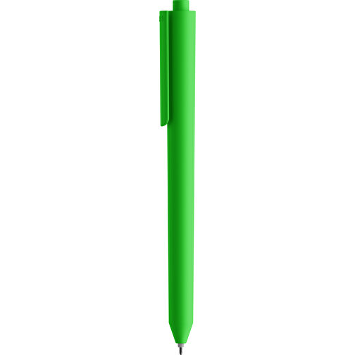 Pigra P03 Soft Touch Push Kugelschreiber , grün, ABS-Kunststoff, 14,00cm x 1,30cm (Länge x Breite), Bild 1