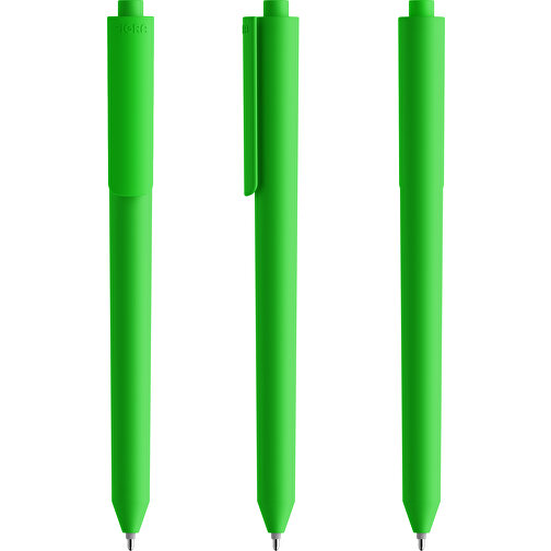 Pigra P03 Soft Touch Push Kugelschreiber , grün, ABS-Kunststoff, 14,00cm x 1,30cm (Länge x Breite), Bild 6