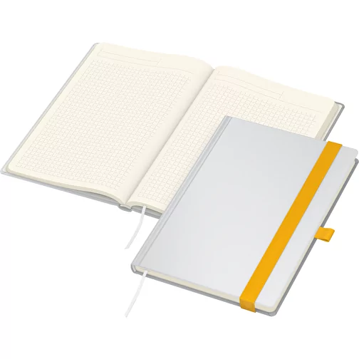 Notebook Match-Book Bialy A4 Bestseller, polysk, zólty, Obraz 2