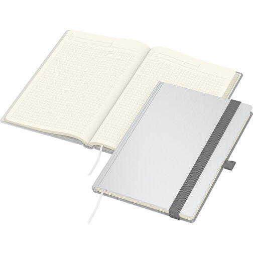 Cuaderno Match-Book Blanco A4 Bestseller, mate, gris plateado, Imagen 2