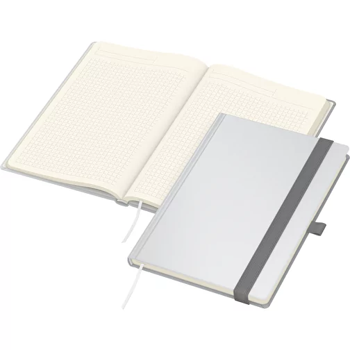 Notatnik Match-Book White A4 Bestseller, matowy, srebrno-szary, Obraz 2