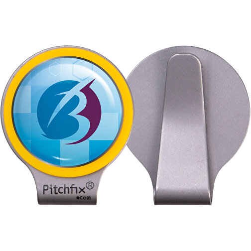 Pitchfix Cap Clip , Pitchfix, gelb, Metall / Kunststoff, 3,00cm x 4,00cm (Länge x Breite), Bild 1