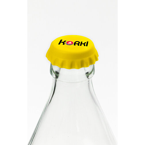 Korki - Flaschenverschluss , gelb, Silikon, , Bild 4