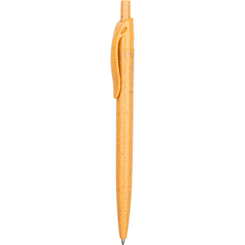 Kugelschreiber Sao Paulo Express , Promo Effects, orange, Weizenstroh, Kunststoff, 13,90cm (Länge), Bild 1