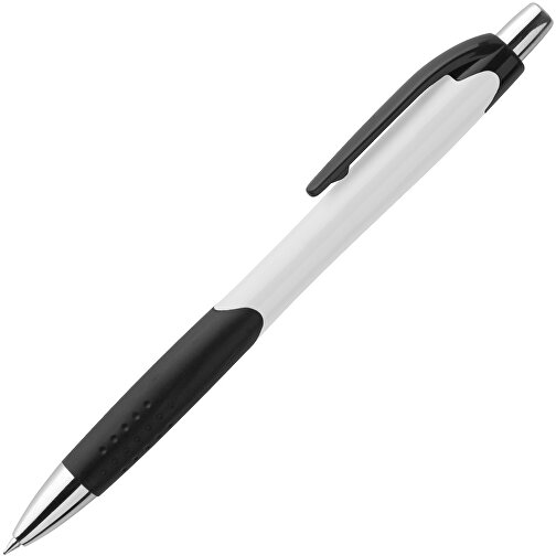 CARIBE. Kugelschreiber Aus ABS Mit Gummigriff , weiß, ABS Kunststoff, , Bild 2