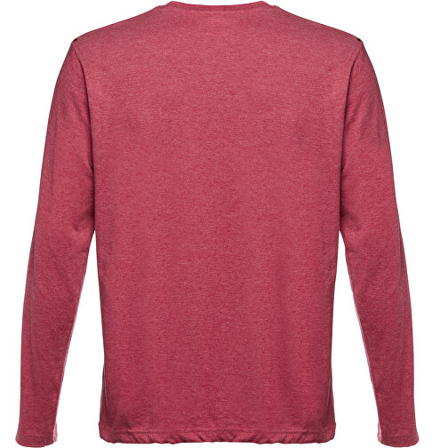 THC BUCHAREST. Herren Langarm T-Shirt , rot melliert, 100% Baumwolle, XL, 76,50cm x 58,00cm (Länge x Breite), Bild 2