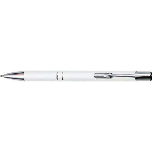Kugelschreiber Aus Metall Yvette , weiss, ABS, Aluminium, Plastik, Stahl, , Bild 3