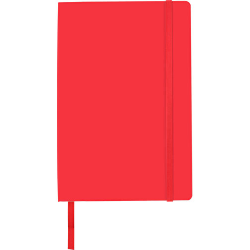 Notizbuch Aus PU Mireia , rot, Karton, PU, Papier 70 g/m2*, 21,00cm x 1,00cm x 14,10cm (Länge x Höhe x Breite), Bild 1