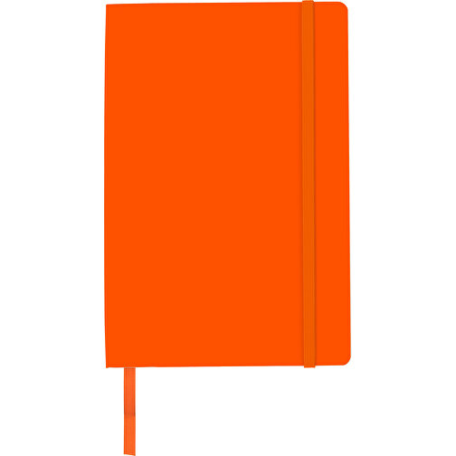 Notizbuch Aus PU Mireia , orange, Karton, PU, Papier 70 g/m2*, 21,00cm x 1,00cm x 14,10cm (Länge x Höhe x Breite), Bild 1
