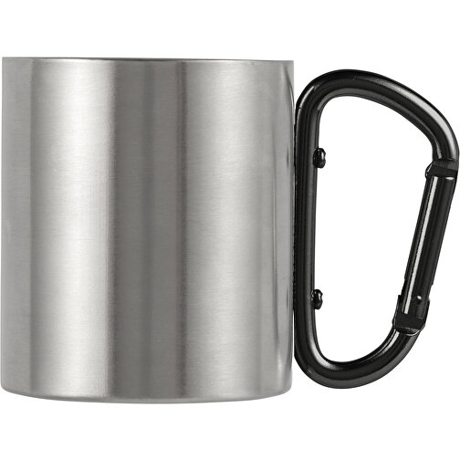 Doppelwandiger Kaffeebecher Aus Edelstahl (185 Ml) Nella , schwarz, Aluminium, Metall, Edelstahl, , Bild 1
