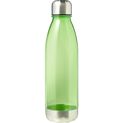 Transparente Trinkflasche Santiago , limettengrün, AS, Edelstahl, , Bild 1