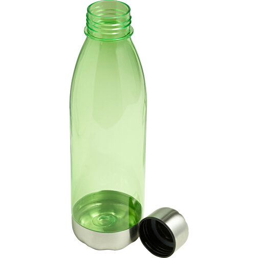 Transparente Trinkflasche Santiago , limettengrün, AS, Edelstahl, , Bild 5