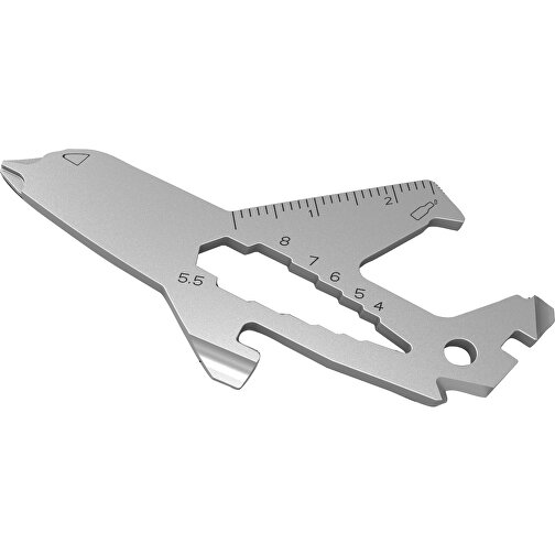 ROMINOX® Key Tool // Airplane - 18 Functions (Flugzeug) , Edelstahl, 7,30cm x 0,23cm x 3,60cm (Länge x Höhe x Breite), Bild 2