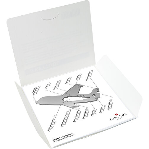 ROMINOX® Key Tool // Airplane - 18 Functions (Flugzeug) , Edelstahl, 7,30cm x 0,23cm x 3,60cm (Länge x Höhe x Breite), Bild 7
