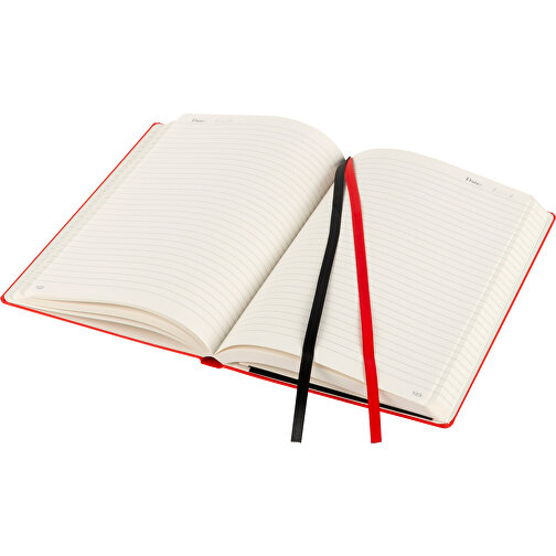 Notizbuch Aus Karton Chanelle , rot, PVC, Papier 80 g/m2, 21,00cm x 1,80cm x 14,70cm (Länge x Höhe x Breite), Bild 3