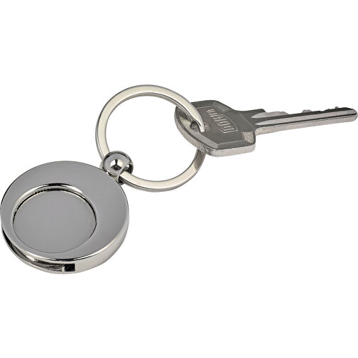 Schlüsselanhänger Aus Metall Mit Einkaufswagenchip Christie , silber, Allooi, Zink, , Bild 4