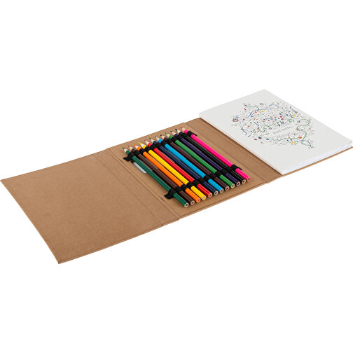 Kit da colorare per adulti (marrone, Carta 70 g/m², carta 300 g/m², 386g)  come gadget personalizzati su