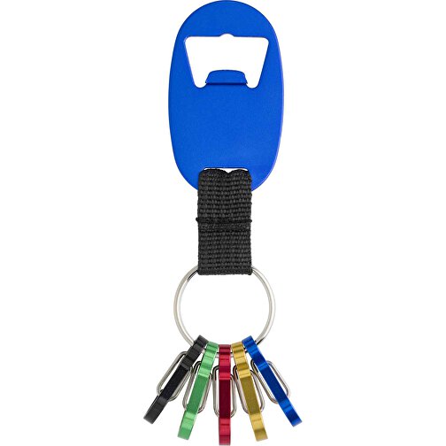 2-in-1 Schlüsselanhänger Aus Aluminium Courtney , blau, Aluminium, Metall, 5,90cm x 1,33cm x 3,40cm (Länge x Höhe x Breite), Bild 1