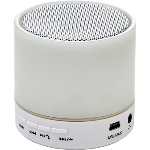 BT-Wireless Lautsprecher Aus Kunststoff Amin , weiss, ABS, Plastik, , Bild 1