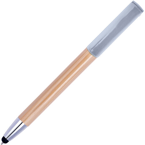 Bambus Kugelschreiber Mit Touchfunktion Colette , silber, ABS, Plastik, Bambus, , Bild 2