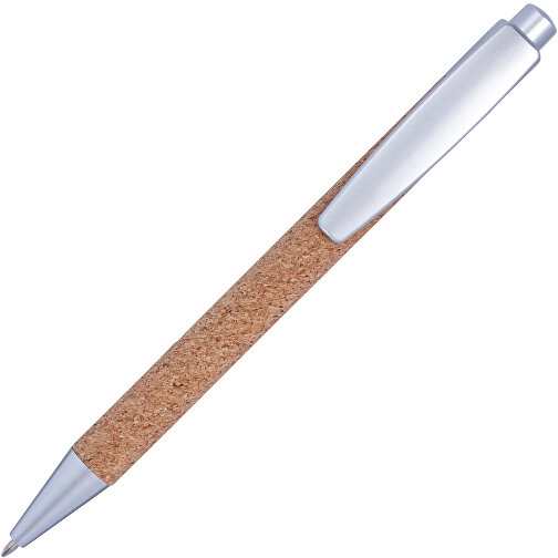 Kugelschreiber Aus Kork Macie , silber, ABS, Plastik, Kork, , Bild 2