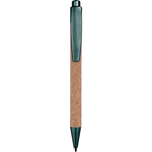 Kugelschreiber Aus Kork Macie , grün, ABS, Plastik, Kork, , Bild 1