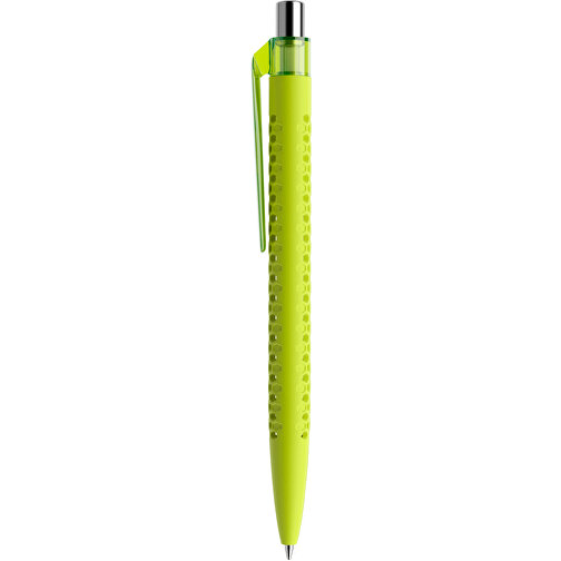 Prodir QS40 Soft Touch PRT Push Kugelschreiber , Prodir, gelbgrün/silber poliert, Kunststoff/Metall, 14,10cm x 1,60cm (Länge x Breite), Bild 2