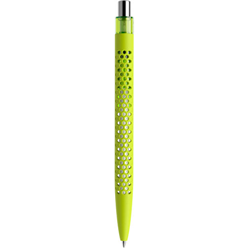 Prodir QS40 Soft Touch PRT Push Kugelschreiber , Prodir, gelbgrün/silber poliert, Kunststoff/Metall, 14,10cm x 1,60cm (Länge x Breite), Bild 3