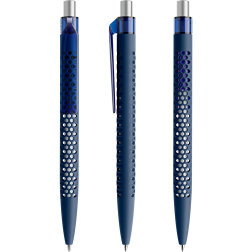 Prodir QS40 Soft Touch PRT Push Kugelschreiber , Prodir, sodalithblau/silber, Kunststoff/Metall, 14,10cm x 1,60cm (Länge x Breite), Bild 6
