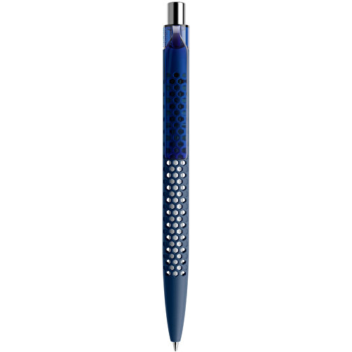 Prodir QS40 Soft Touch PRT Push Kugelschreiber , Prodir, sodalithblau/silber poliert, Kunststoff/Metall, 14,10cm x 1,60cm (Länge x Breite), Bild 1