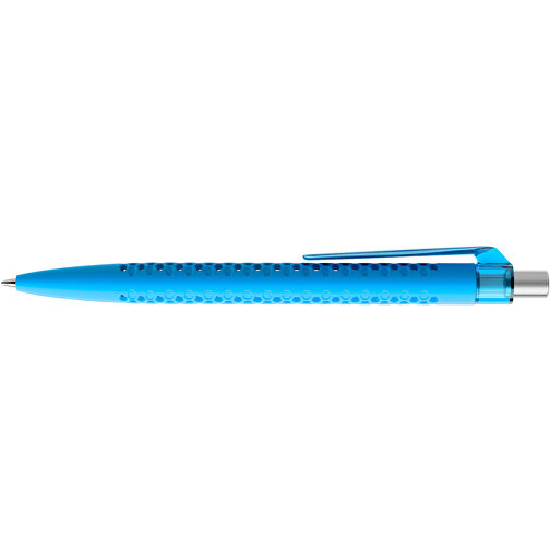 Prodir QS40 Soft Touch PRT Push Kugelschreiber , Prodir, cyanblau/silber satiniert, Kunststoff/Metall, 14,10cm x 1,60cm (Länge x Breite), Bild 5