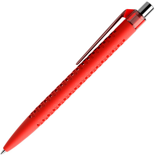 Prodir QS40 Soft Touch PRT Push Kugelschreiber , Prodir, rot/silber poliert, Kunststoff/Metall, 14,10cm x 1,60cm (Länge x Breite), Bild 4