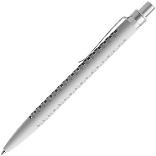 Prodir QS40 Soft Touch PRS Push Kugelschreiber , Prodir, zementgrau/silber satiniert, Kunststoff/Metall, 14,10cm x 1,60cm (Länge x Breite), Bild 4