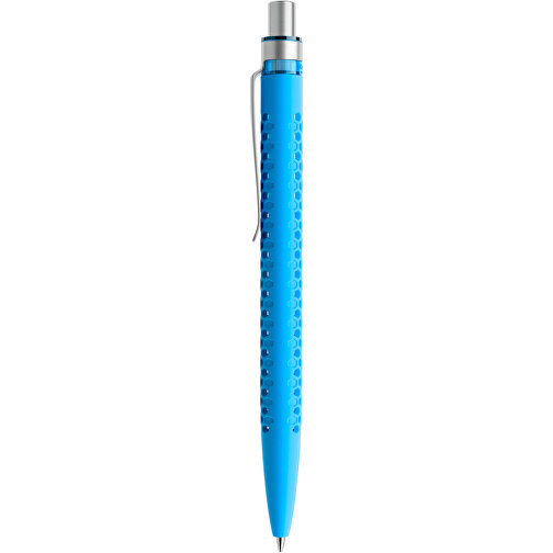 Prodir QS40 Soft Touch PRS Push Kugelschreiber , Prodir, cyanblau/silber satiniert, Kunststoff/Metall, 14,10cm x 1,60cm (Länge x Breite), Bild 2