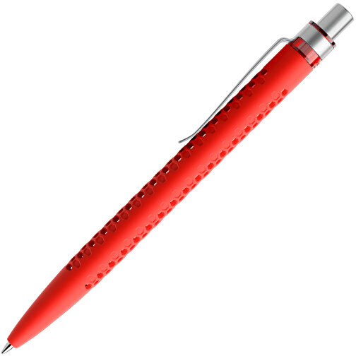 Prodir QS40 Soft Touch PRS Push Kugelschreiber , Prodir, rot/silber satiniert, Kunststoff/Metall, 14,10cm x 1,60cm (Länge x Breite), Bild 4