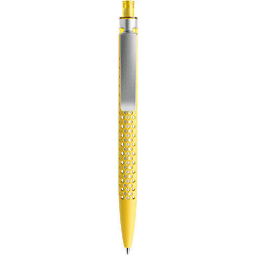 Prodir QS40 Soft Touch PRS Push Kugelschreiber , Prodir, lemon/silber, Kunststoff/Metall, 14,10cm x 1,60cm (Länge x Breite), Bild 1