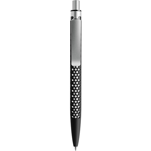 Prodir QS40 Soft Touch PRS Push Kugelschreiber , Prodir, schwarz/silber satiniert, Kunststoff/Metall, 14,10cm x 1,60cm (Länge x Breite), Bild 1