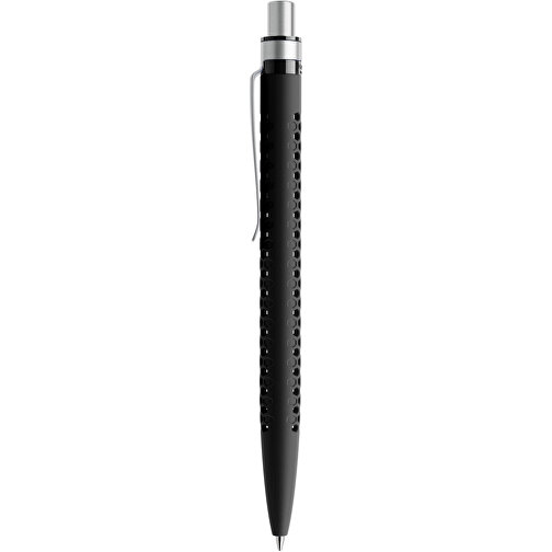 Prodir QS40 Soft Touch PRS Push Kugelschreiber , Prodir, schwarz/silber satiniert, Kunststoff/Metall, 14,10cm x 1,60cm (Länge x Breite), Bild 2