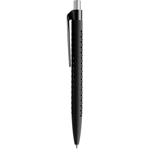 Prodir QS40 Soft Touch PRP Push Kugelschreiber , Prodir, schwarz/silber satiniert, Kunststoff/Metall, 14,10cm x 1,60cm (Länge x Breite), Bild 2