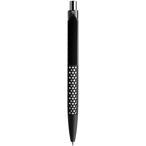 Prodir QS40 Soft Touch PRP Push Kugelschreiber , Prodir, schwarz/silber poliert, Kunststoff/Metall, 14,10cm x 1,60cm (Länge x Breite), Bild 1