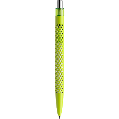 Prodir QS40 PMT Push Kugelschreiber , Prodir, gelbgrün/silber poliert, Kunststoff/Metall, 14,10cm x 1,60cm (Länge x Breite), Bild 3