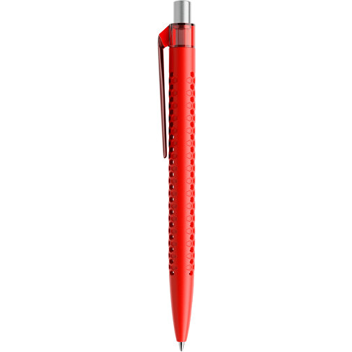 Prodir QS40 PMT Push Kugelschreiber , Prodir, rot/silber satiniert, Kunststoff/Metall, 14,10cm x 1,60cm (Länge x Breite), Bild 2