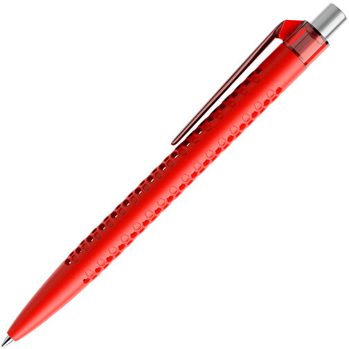 Prodir QS40 PMT Push Kugelschreiber , Prodir, rot/silber satiniert, Kunststoff/Metall, 14,10cm x 1,60cm (Länge x Breite), Bild 4